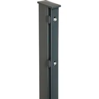 Floraworld Zaunpfosten 200 x 200 cm Grau/Stahl
