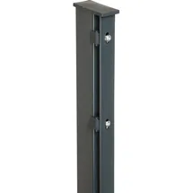 Floraworld Zaunpfosten 200 x 200 cm Grau/Stahl