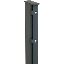 Floraworld Zaunpfosten 200 x 200 cm Grau/Stahl