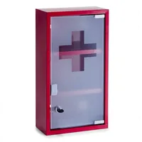 Zeller Present Medizinschrank rot Metall B/H/L: ca. 12x45x25 cm