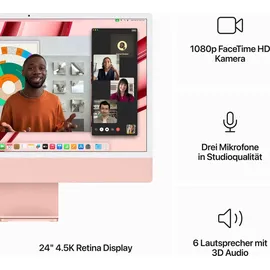 Apple iMac 24" Retina 4,5K Display 2023 M3 8 GB RAM 512 GB SSD 10-Core GPU Rosé