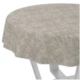 ANRO Tischdecke Alica Leinen Melliert Tischwäsche (Einzelstück 1-tlg), wasserabweisend Melliert Grau Rund 100cm grau Rund | Ø 100 cm x 100 cm x 100 cm