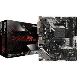 ASRock B450M-HDV R4.0 - Motherboard - micro ATX - Socket AM4 - AMD B450 Chipsatz