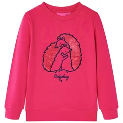 Kinder-Sweatshirt Knallrosa 92