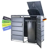 Albatros Xxxl Mülltonnenbox Anthrazit, Metall, 132x116x80 cm, Aufbewahrung |