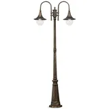 Ideal Lux Stehleuchte Cima Aluminium 2-flammig E27 dimmbar 216 cm Schwarz/Gold