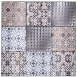 Mosani Mosaikfliesen Retro Vintage Mosaik Fliesenspiegel Küche weiß blau orange grau