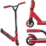 ArtSport Stunt Scooter Red Smoke - Trick Roller für Kinder & Jugendliche - Tretroller Rot Schwarz