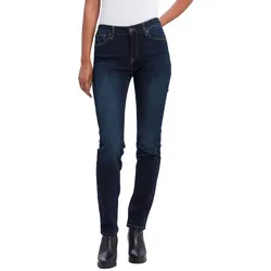 Cross Jeans Damen Jeans Anya Slim Fit Blau Hoher Bund Reißverschluss W 31 L 32