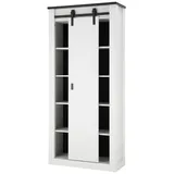 furn.design Stove Aktenschrank 93 x 38 x 201 cm weiß