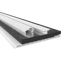 HEXIM Rollladenkastendeckel Komplettset 1000-2000mm 120-320mm weiß