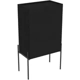 Vitra Equal Halbhochschrank Schwarz-Eiche Türanschlag rechts,