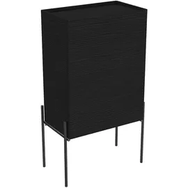 Vitra Equal Halbhochschrank Schwarz-Eiche Türanschlag rechts,