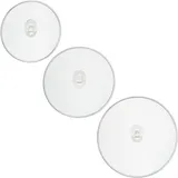 Relaxdays Spritzschutz für Pfannen, 3er Set, Edelstahl, Durchmesser 25 & Silber