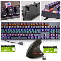 EAXUS Mechanische Gaming Tastatur Blue Switches DE