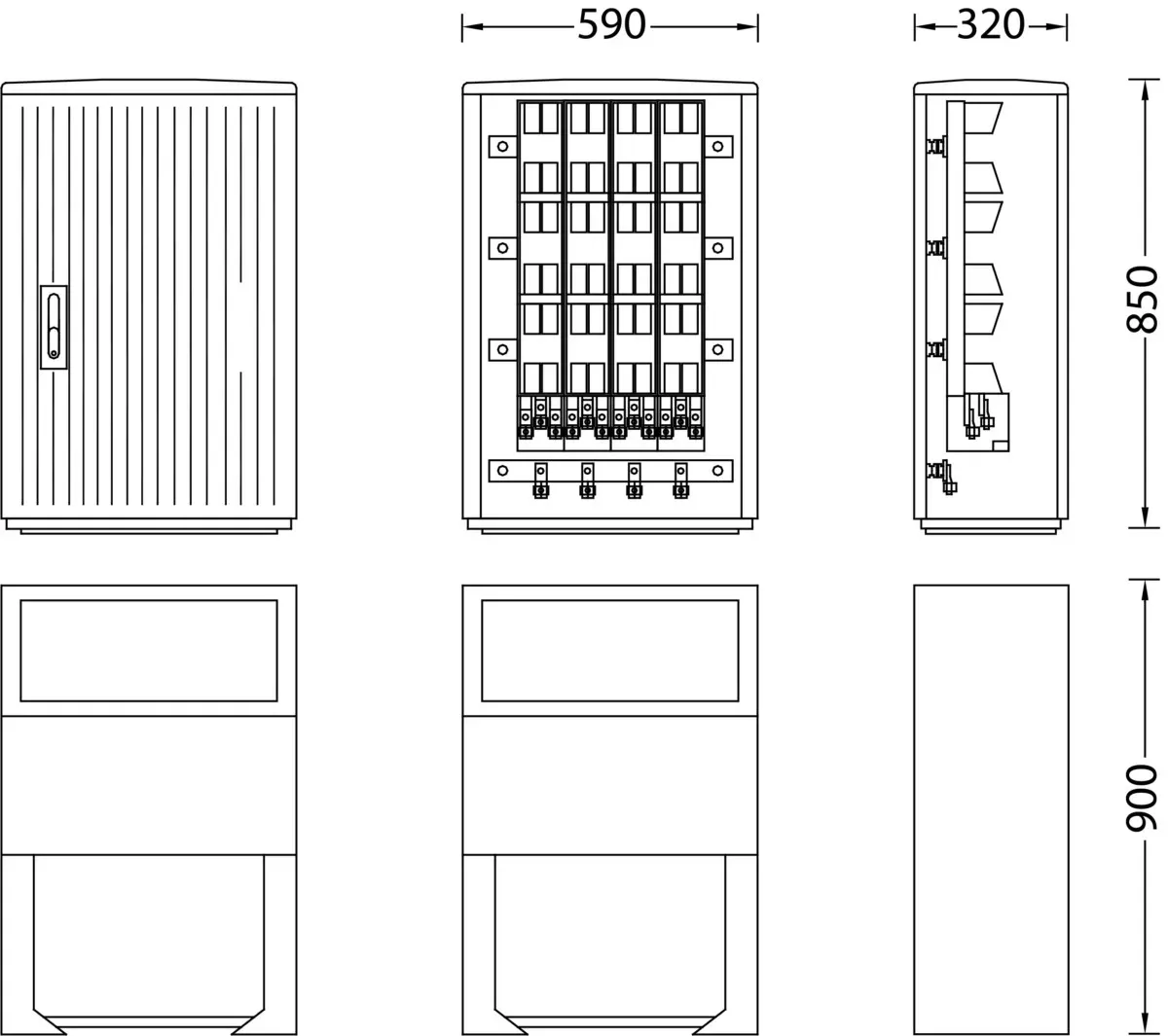 uesa Kabelverteilerschrank IP44 B040 Standard
