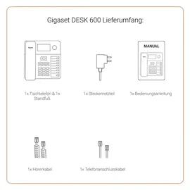 Gigaset Desk 600 schnurgebundenes Festnetztelefon schwarz