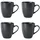 Mikasa Becherset 0,42 l Schwarz 4 St.