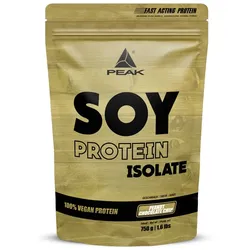 PEAK Soja Protein Isolat - 750g - Geschmack Peanut Chocolate Chip I 25 Portionen I Pulver I Proteinquelle: Soy, pflanzliches Eiweiß I GMO - free I hoher EAA Gehalt I Muskelaufbau I glutenfrei 750 g