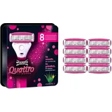 Wilkinson Sword Quattro for Women Rasierklingen für Damen Rasierer, (briefkastenfähig), 8 Stück