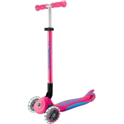 GLOBBER PRIMO FOLDABLE PLUS LIGHTS fuchsia pink-hellblau, mit Leuchtrollen EINHEITSGRÖSSE