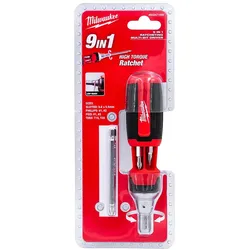 Milwaukee - Schraubendreher mit Ratschenfunktion inkl. 7 Bits PH/PZ/TX/SL