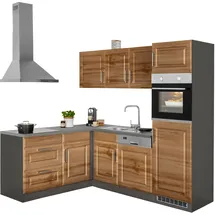 kochstation Winkelküche L-Form 230 x 170 cm beige