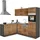 kochstation Winkelküche L-Form 230 x 170 cm beige