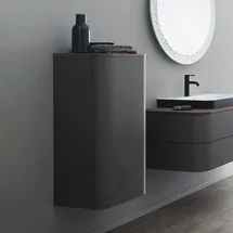 Duravit Happy D.2 Plus Halbhochschrank 40 x 88 x 36 cm Grau/Schwarz