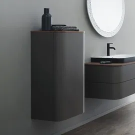 Duravit Happy D.2 Plus Halbhochschrank 40 x 88 x 36 cm Grau/Schwarz