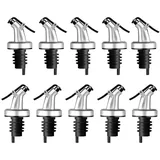 layba Flaschenausgießer Essig und Öl Ausgießer für Flaschen mit Verschlusskappe, Set, 10-St., 10 Flaschen Ausgießer silberfarben