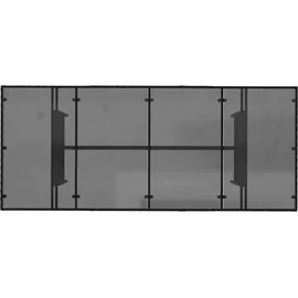 vidaXL Gartentisch mit Glasplatte 190 x 80 x 74 cm Schwarz