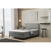 Fun Möbel Boxspringbett Schlafzimmerbett PONCE 200x220cm in Stoff Riviera
