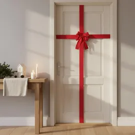 Home Styling Collection Türdeko Schleife 33 x 42 cm Rot
