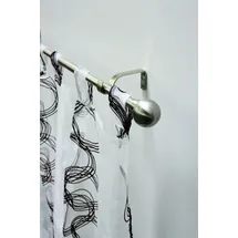 GARDINIA Gardinenstangen Set Kugel 1-läufig Ø 19 mm 120 - 210 cm edelstahl-optik