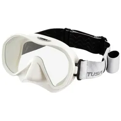 Tusa - Zensee - Tauchmaske mit Fabric Strap Maskenband - Farbe: Weiß