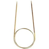 addi AD5757080-03.25 Rundstricknadeln, Wood, Gold, 80 cm x 3.25 mm