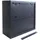 MCW Hängeschrank MCW-O52, Wandschrank Lagerschrank Bücherschrank, abschließbar Stahl 77x77x31cm ~ dunkelgrau