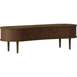 Audacious Schrank 140 cm nussbraun auf dunklen Eichenbeinen