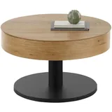 MCA Furniture Tanger Eiche Edelstahloptik 60 x 47 x 60 cm