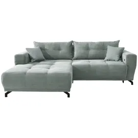 MID.YOU Eckcouch Cord 4-Sitzer Blau