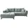 MID.YOU Eckcouch Cord 4-Sitzer Blau