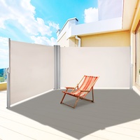Vevor Terrassen Windschutz 160 x 600 cm Rollo Seitenmarkise ausziehbar Cremeweiß für den privaten oder gewerblichen Gebrauch