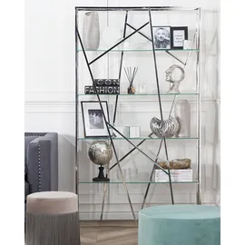 Beliani Hoxie Regal 100 x 30 x 175 cm Silber