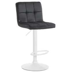 CLP Barhocker Peru Samt schwarz/weiß