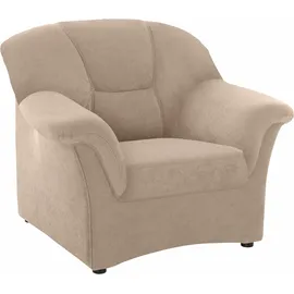 DOMO collection Sessel Sarafina Mikrofaser 102 x 83 x 81 cm Beige mit Federkern