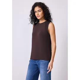 street one studio Damen, Jersey-Top mit Chiffon - 46