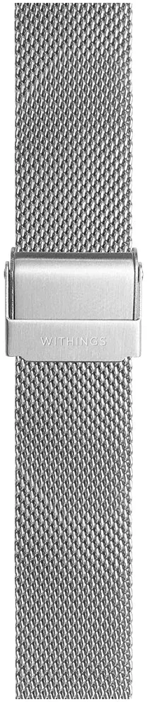Milanese silver strap 18 mm
