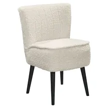 Black Red White Home4You Sessel - Teddystoff - Stellfüße schwarz