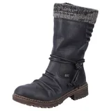 Rieker Winterstiefel, Winterboots, Blockabsatz, TEX-Membran, mit gestricktem Schaftrand Gr. 41, schwarz, , 59318038-41
